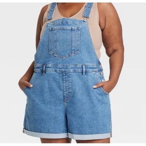 Jean overall shorts